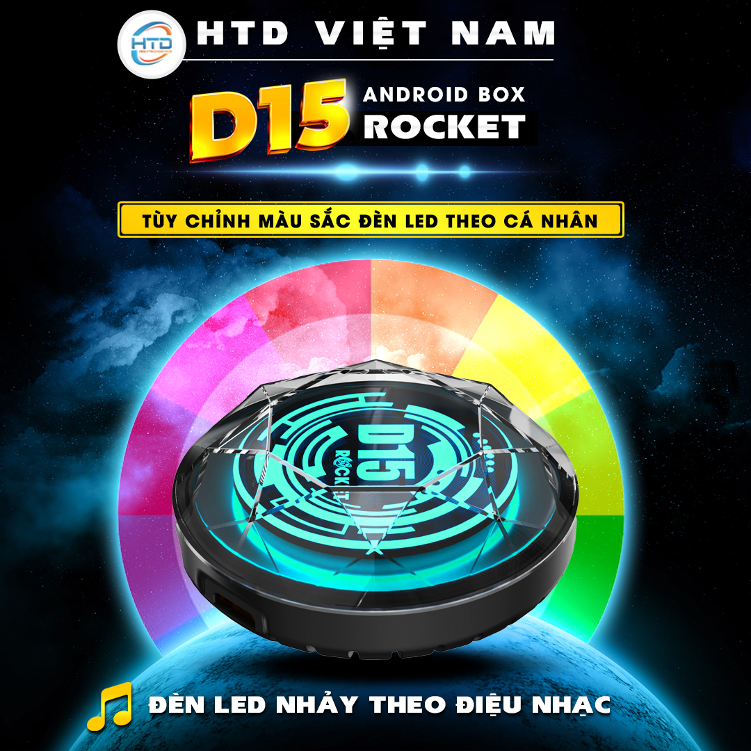 Siêu phẩm D15 Rocket chuyển đổi màn hình Android ô tô - Cấu hình khủng RAM 8GB/ RAM 265GB/ QCM-6125