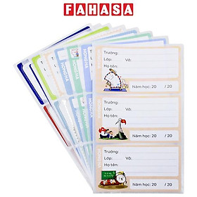 Nhãn Vở Học Sinh Cấp II - Hồng Hà 3595 (8 Nhãn Vở)