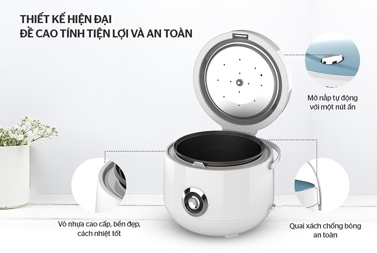 Nồi cơm điện Sunhouse SHD8606 1.8L - Hàng chính hãng