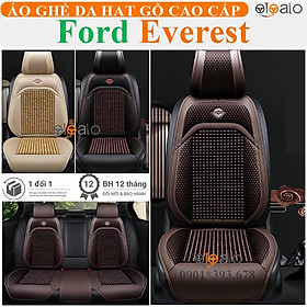 Áo trùm lót bọc ghế xe ô tô Ford Everest da PU hạt gỗ tự nhiên CAO CẤP