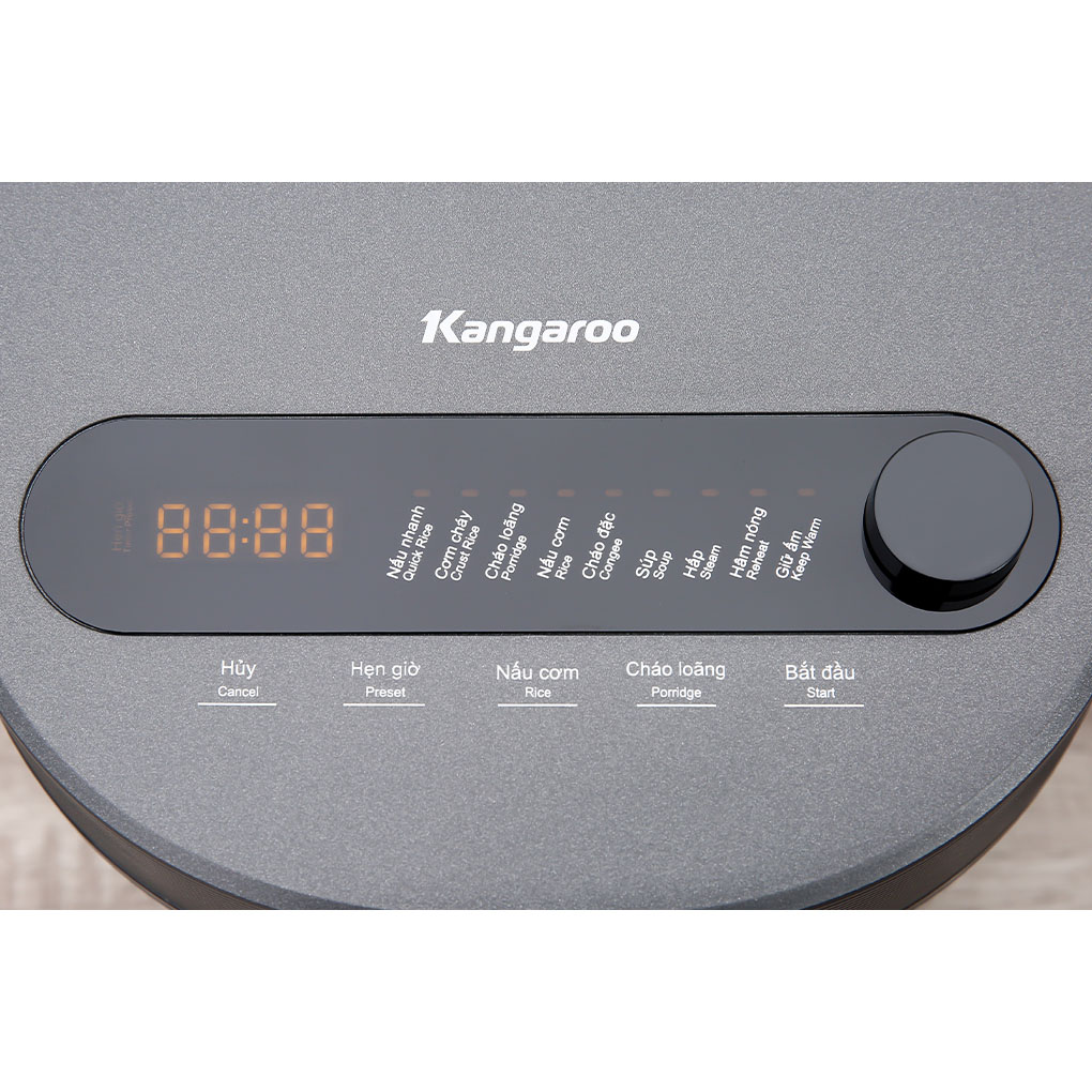 Nồi cơm điện cao tần Kangaroo model KG18RIH2, dung tích 1.8L, công suất 1300W, công nghệ gia nhiệt IH, cho nhiệt tỏa đều, nhanh - Hàng chính hãng