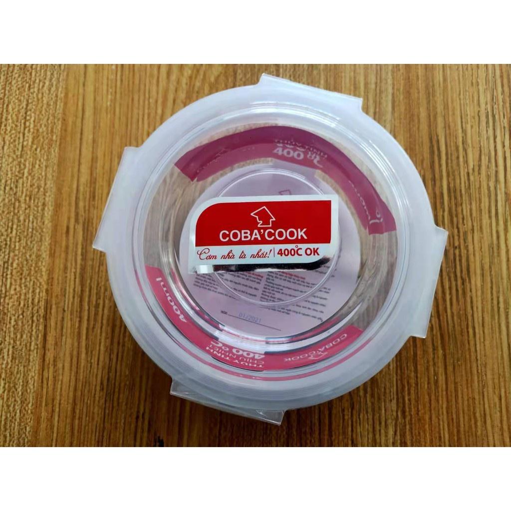 Bộ 2 hộp thủy tinh đựng thực phẩm chịu nhiệt COBA