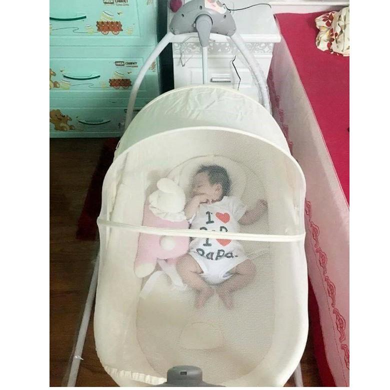Nôi điện cho bé điều khiển từ xa kết hợp nhạc trắng ru ngủ Mastela SG239 - Nôi cho bé sơ sinh đu đưa tự động