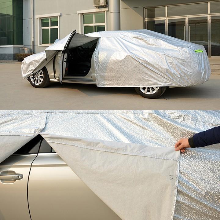 Bạt phủ xe ô tô 5 chỗ Hyundai i10 Sedan, Bạt trùm xe i10 Sedan cao cấp 3 lớp dày dặn chống nắng mưa, chống xước