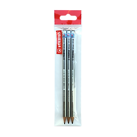 Combo bút chì gỗ STABILO Schwan 417 - Bộ 2 bút chì + Gôm tẩy ER193 + Chuốt chì PS4538 (PC417S-C2S+)