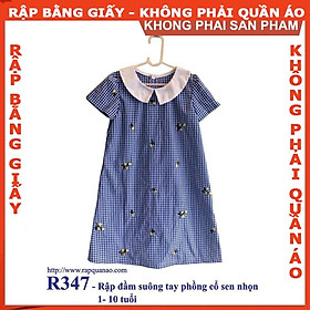 Rập giấy A0 đầm bé gái mã R347
