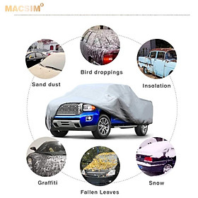Bạt phủ ô tô chất liệu vải không dệt 4 lớp cao cấp MACSIM choToyota Hilux  màu ghi
