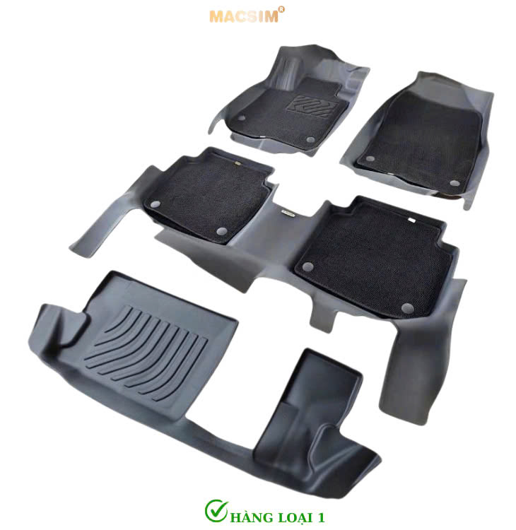 Thảm lót sàn xe ô tô 2 lớp Honda CRV 2023+ (3 hàng ghế sd3) Nhãn hiệu Macsim chất liệu nhựa TPE cao cấp màu đen