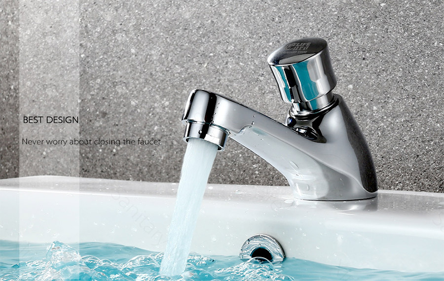 Vòi Lavabo lạnh nhấn hơi Eurolife EL-119 (Trắng bạc)