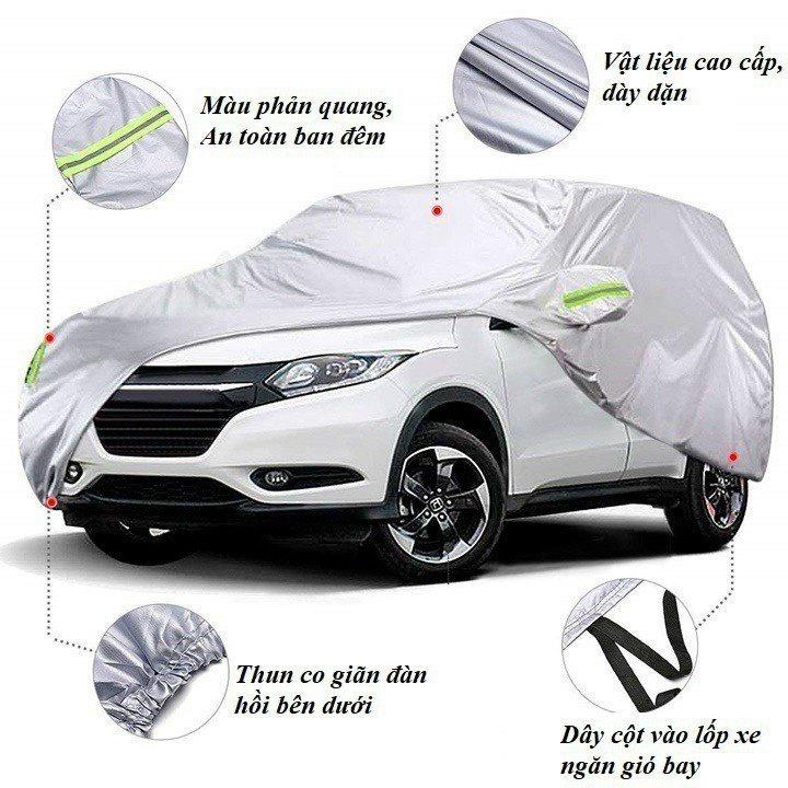 - LOẠI VẢI DÙ Bạt trùm xe ô tô 5 chỗ FORD FOCUS vải dù oxford cao cấp , áo bạt phủ trùm che kín che nắng