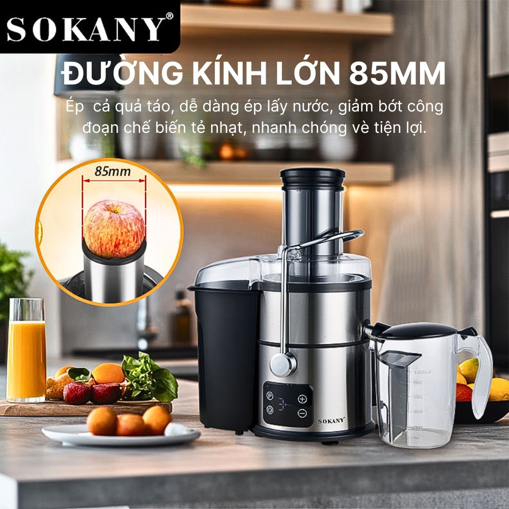 Máy ép trái cây đa năng SOKANY SK-03014 công suất cao lên đến 1200W, ép được trái cây hoa quả nhanh chóng - HÀNG CHÍNH HÃNG