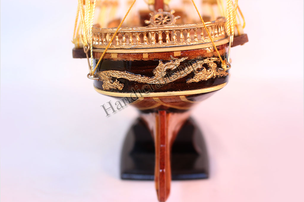 Mô hình tàu thuyền gỗ trang trí France II cao cấp (Thân: 40cm)