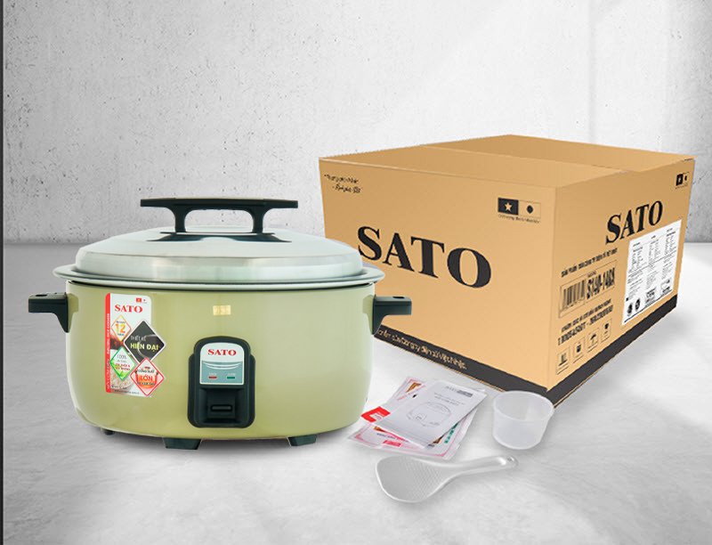 Nồi cơm điện công nghiệp SATO Q7 7.2 Lít (Quà tặng: 1 Ấm siêu tốc SATO 1.8L) - Miễn phí vận chuyển toàn quốc - Hàng Chính Hãng