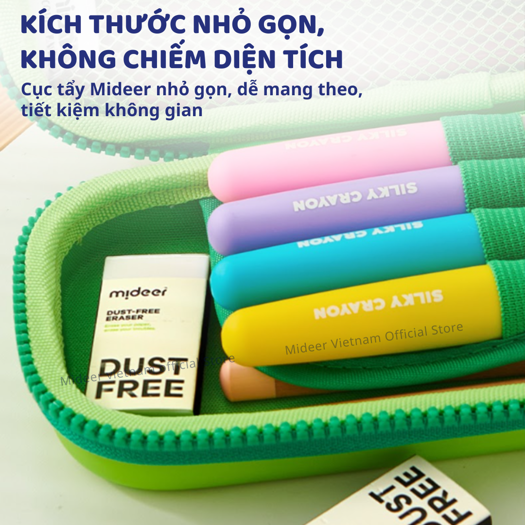 Tẩy bút chì siêu sạch, gôm tẩy không vụn Mideer Dust-free Eraser