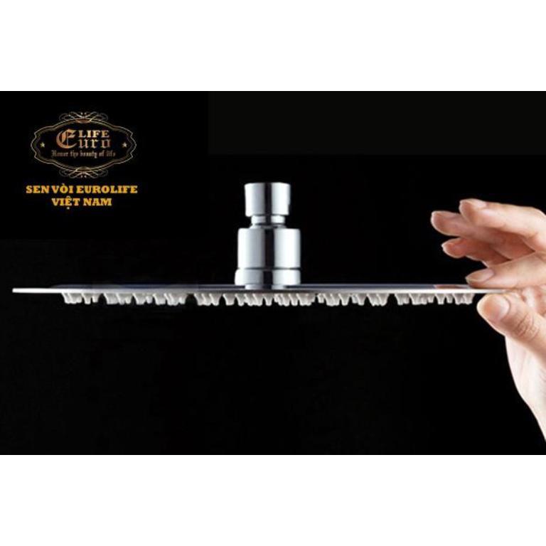 Bộ vòi sen tắm đứng INOX nóng lạnh EL-S909 (Trắng bạc)+Kệ treo khăn tắm đa chức năng Eurolife EL-B7