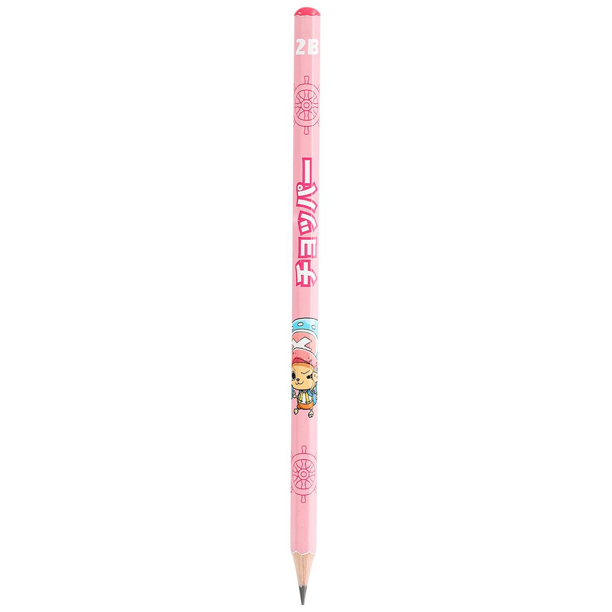 Bút Chì 2B One Piece - Deli EC023-2B - Mẫu 3 - Màu Hồng