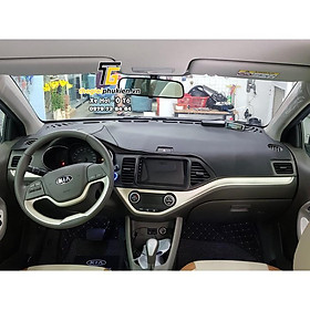 Thảm da Taplo KIA Morning 2010-2019 vân Carbon cao cấp