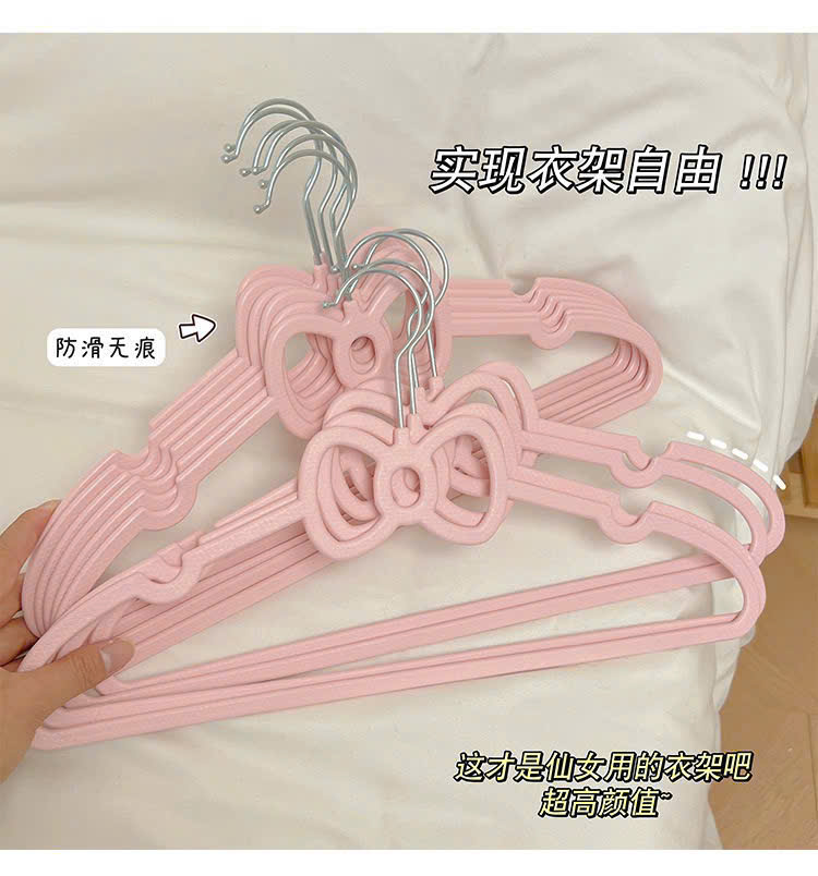 Set 10 Móc Treo Quần Áo Hình Nơ Xinh Xắn – Nhựa Dẻo Cao Cấp, Chống Trượt, Chịu Lực 5Kg - HÀNG CHÍNH HÃNG MINIIN