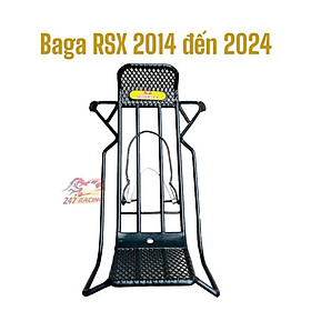 Baga phủ nhựa đen 10li gắn Wave RSX 2014 2024 lưới kẹp hàng chất lượng mẫu mới