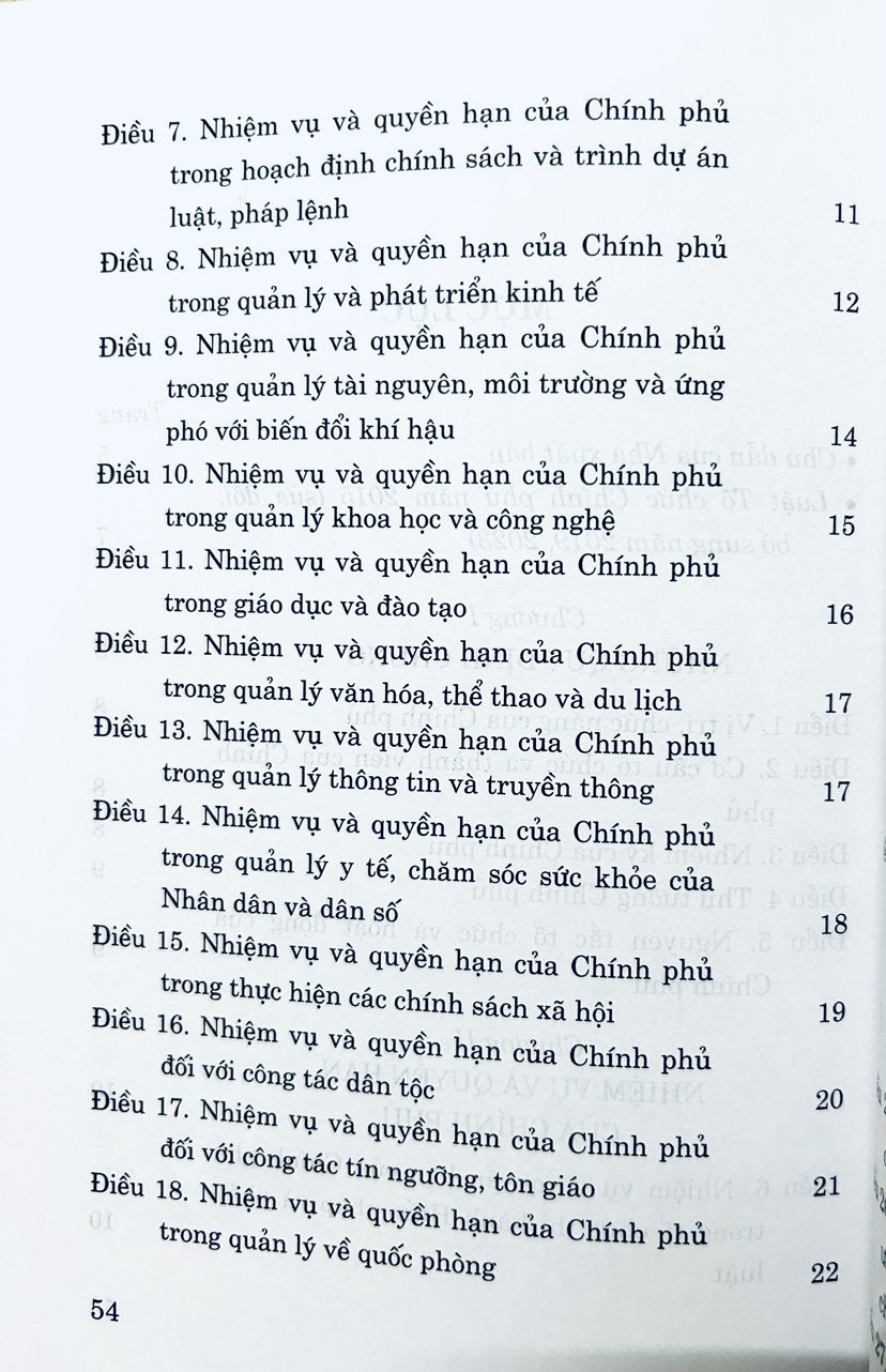 Luật Tổ Chức Chính Phủ năm 2015 (sửa đổi, bổ sung năm 2019,2023)