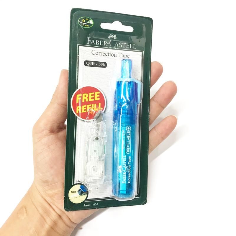 Bút Xoá Kéo Bấm QJR 506-6M - Blue + 1 Refill