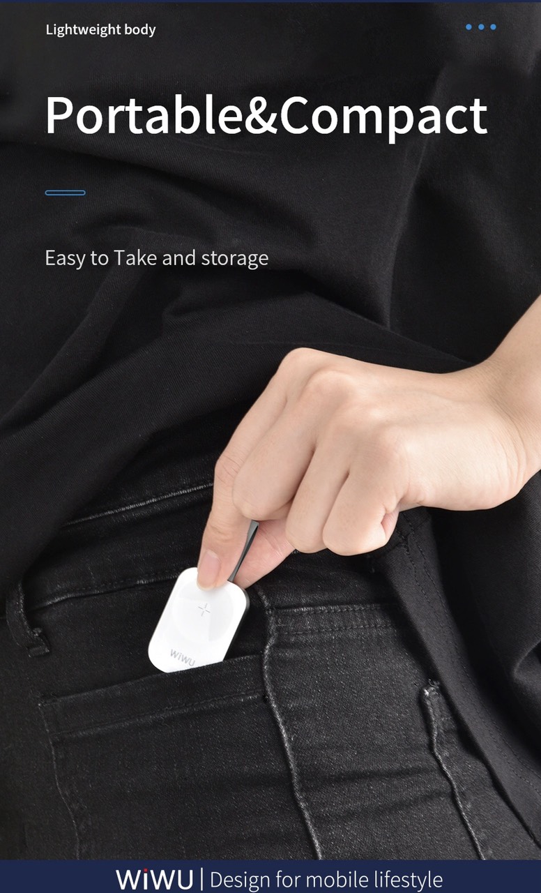 Sạc đồng hồ không dây Wiwu Wireless Charger M16 Pro cho đồng hồ thông minh tương thích với series 8/ Ultra/7/6/5/4/3/2/1 (38mm, 40mm, 41mm, 44mm, 45mm) - Hàng chính hãng