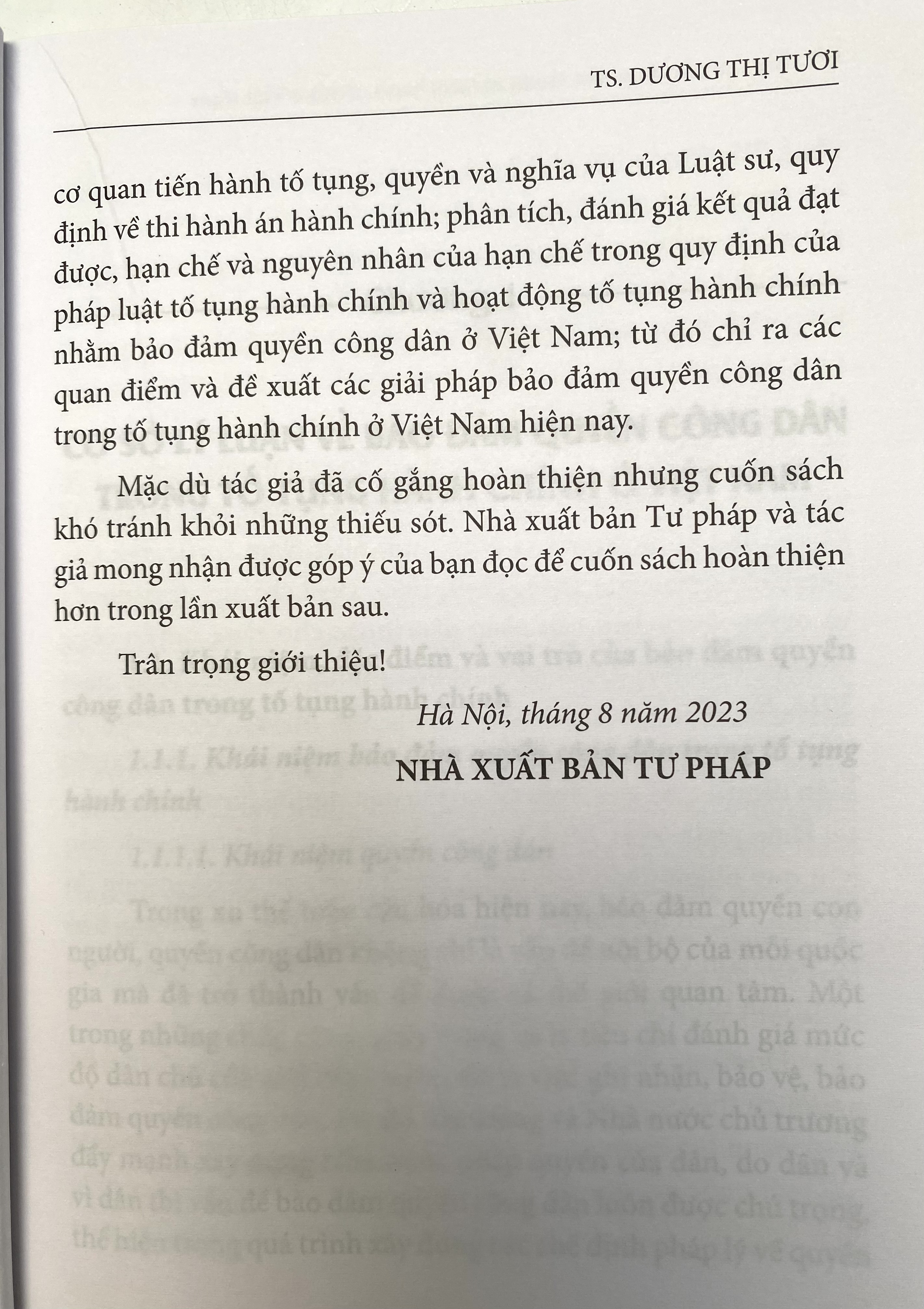 Bảo Đảm Quyền Công Dân Trong Tố Tụng Hành Chính
