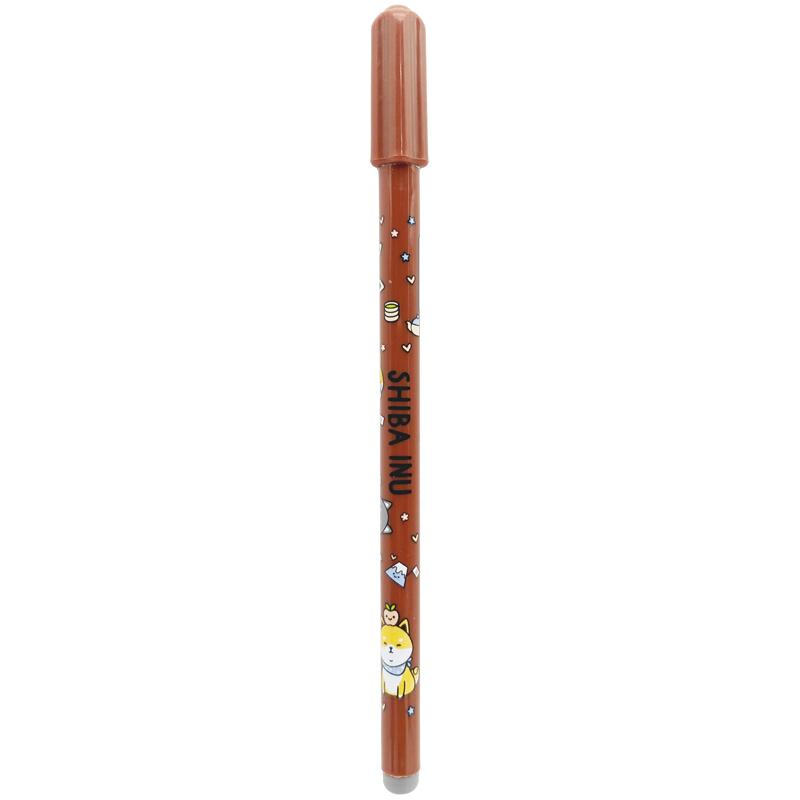 Vỉ 4 Bút Gel Xóa Được Shiba Inu 0.5 mm - Stacom VGP106E-A - Mực Đen (Tặng Kèm 1 Bút GP106E-A)