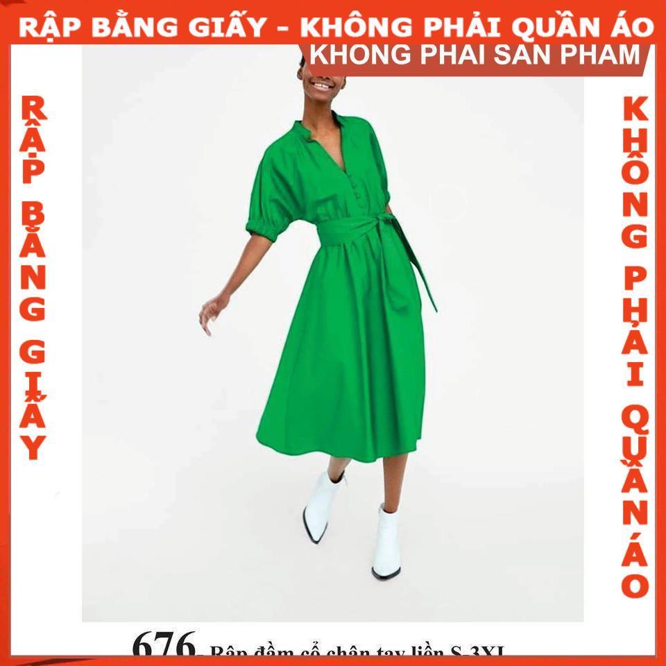Rập giấy A0 đầm nữ mã 676 (BẢN VẼ)