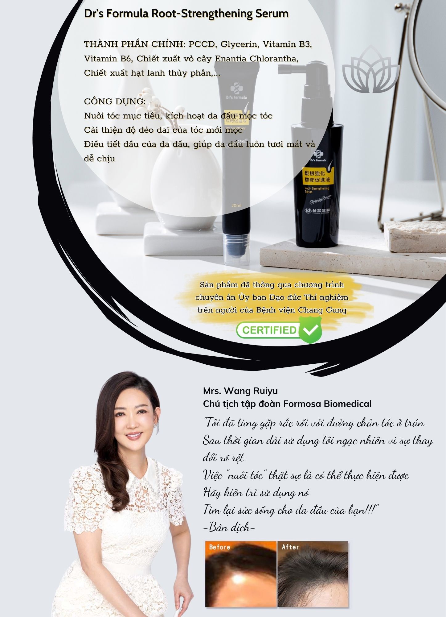 Serum tăng cường chân tóc hỗ trợ mọc tóc Dr