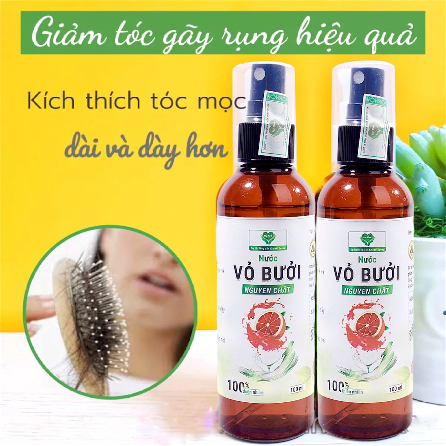 Tinh dầu nước xịt bưởi nguyên chất MẸ KEN 100ml - loại nước xịt bưởi dưỡng tóc