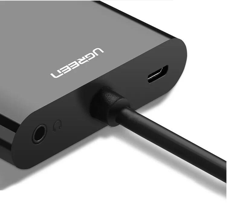 Ugreen UG40744CM101TK Màu Đen Bộ chuyển HDMI sang VGA + HDMI kèm cổng âm thanh - HÀNG CHÍNH HÃNG