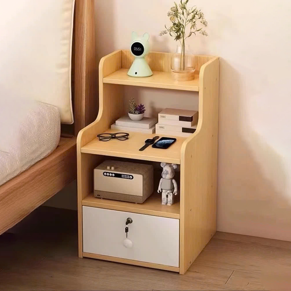 Tủ Đầu Giường ( Có Ngăn Khoá ) Kệ Đầu Giường Tab Đầu Giường Gỗ MDF Cao Cấp Loại 1 Ngăn Kéo Và Loại 2 Ngăn Kéo Thiết Kế Sang Trọng Tiện Ích