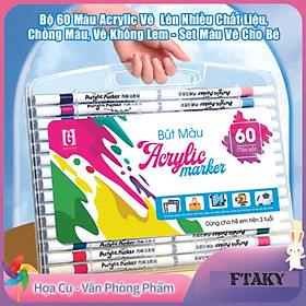 [MỚI] Bút Sơn Acrylic Marker THÊM 80% MỰC - 60 Màu Tô Trên Mọi Chất Liệu  Vẽ Giày Vải Chai Lọ Nhựa