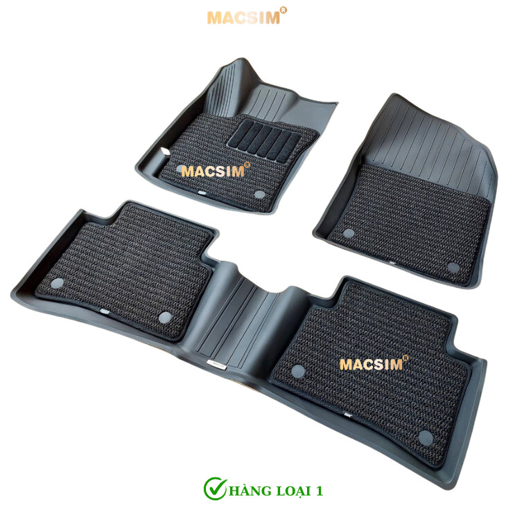Thảm lót sàn xe ô tô 2 lớp TOYOTA New COROLLA ALTIS 2022-2024+ Nhãn hiệu Macsim 3W chất liệu nhựa TPE đúc khuôn cao cấp - màu đen