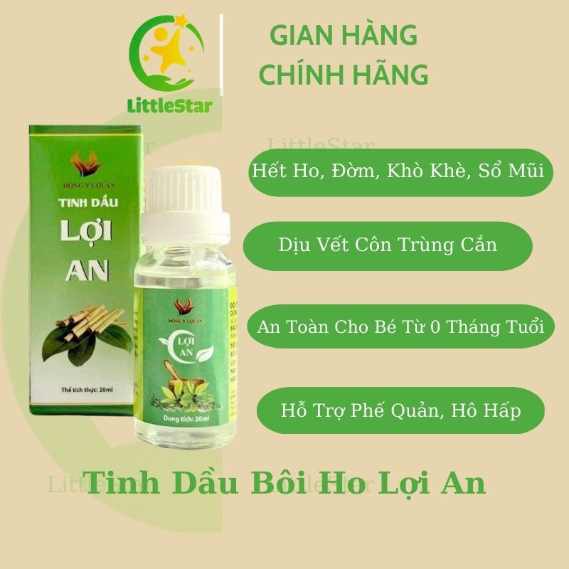 Tinh Dầu Lợi An 20ml Chính Hãng - Tinh Dầu Bôi Ho Cho Bé