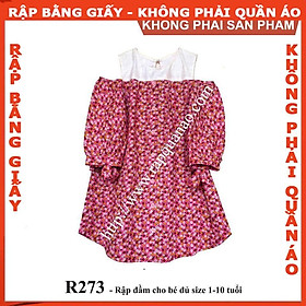 Rập giấy A0 đầm A tay lỡ mã R273 (BẢN VẼ)