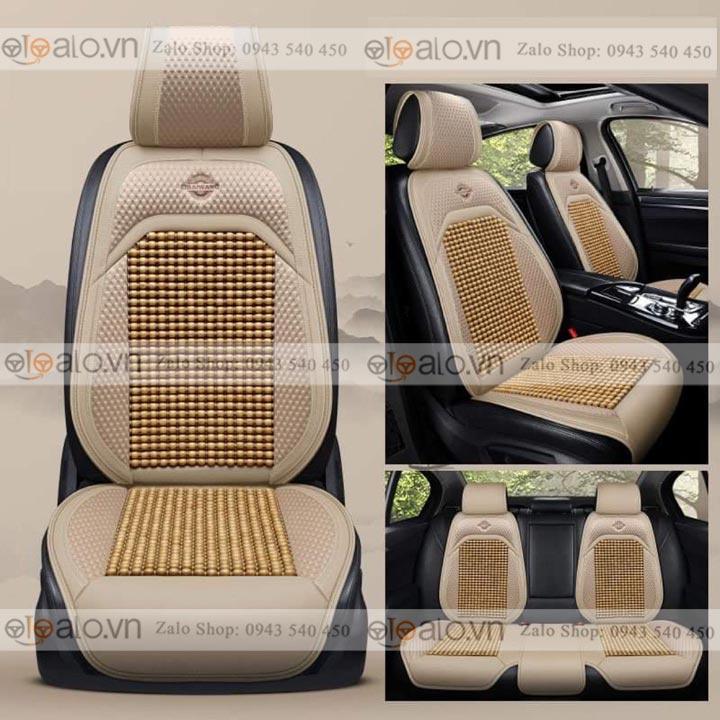 Áo trùm lót bọc ghế da xe ô tô Toyota Yaris da hạt gỗ tự nhiên CAO CẤP