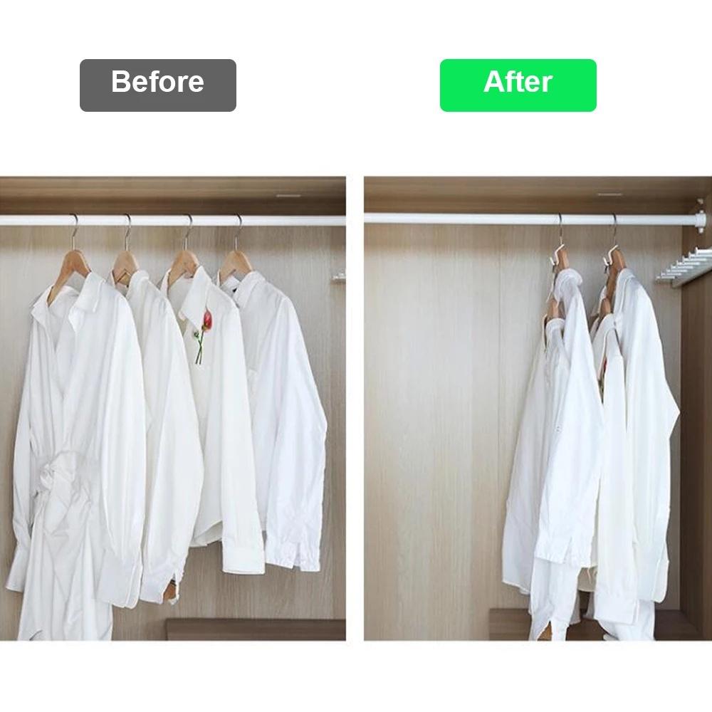 3 Đầu Nối Nhựa Móc Treo Quần Áo, Treo Đồ Đa Năng, Tiện Dụng Tủ Quần Áo, Gọn Gàng, Tiết Kiệm Không Gian. TakyHome 2290