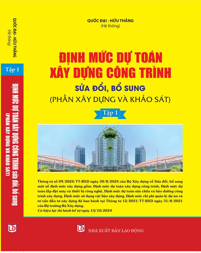 Combo 3 cuốn Định Mức Dự Toán Xây Dựng Công Trình Năm 2024