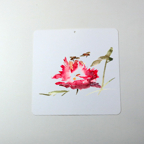 Giấy vẽ màu nước vẽ lên màu ấn tượng giấy dày kích thước (14 x 14) cm bo 4 góc 40 tờ AR516 Green Art - Hàng chính hãng
