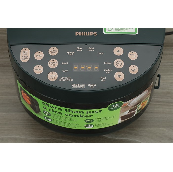 Nồi Cơm Điện Tử Philips 1.8 lít HD4518/62 - Hàng Chính Hãng