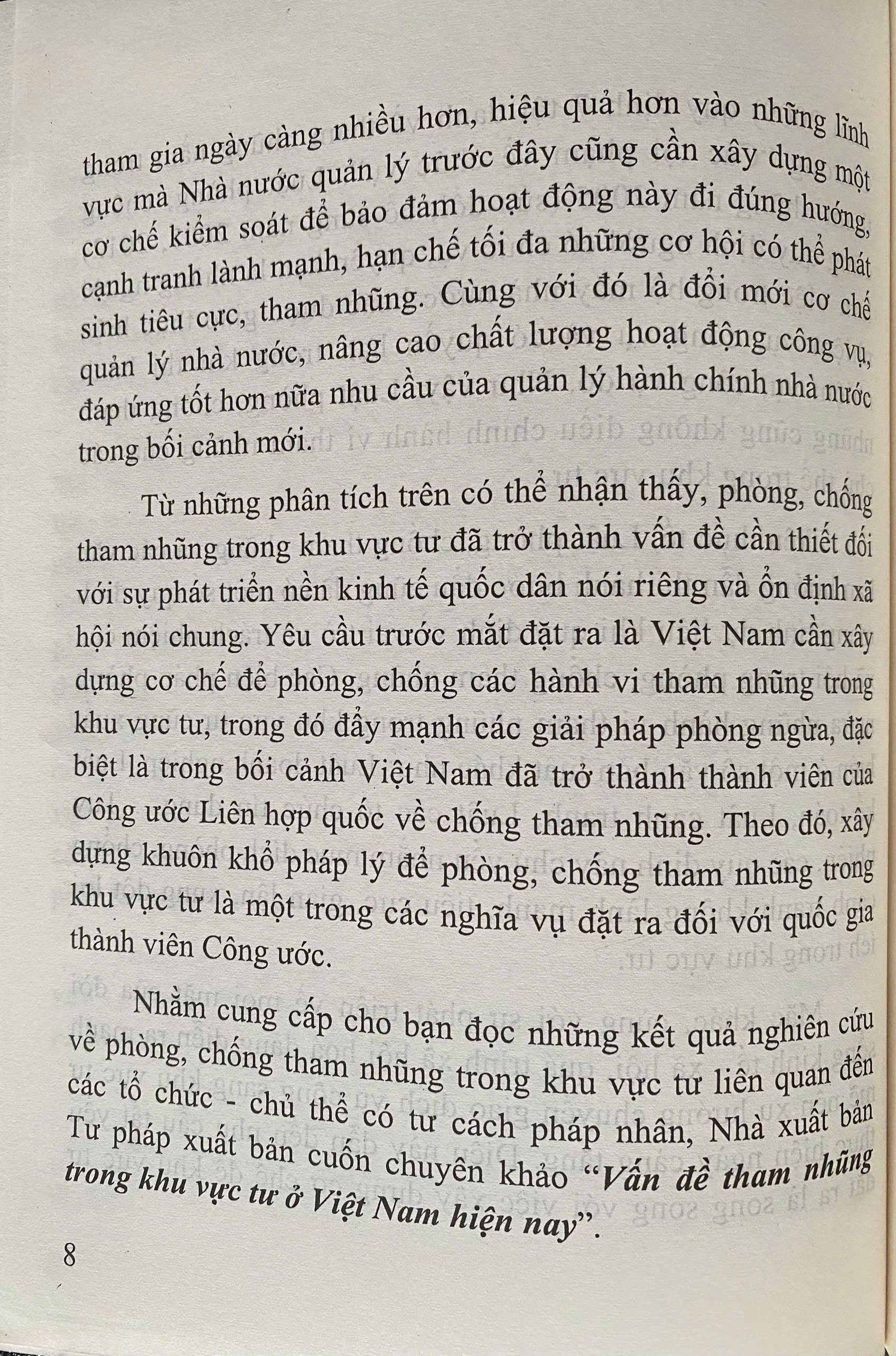 Vấn Đề Tham Nhũng Trong Khu Vực Tư Ở Việt Nam Hiện Nay