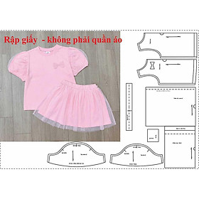 Rập giấy bộ váy bé gái R489
