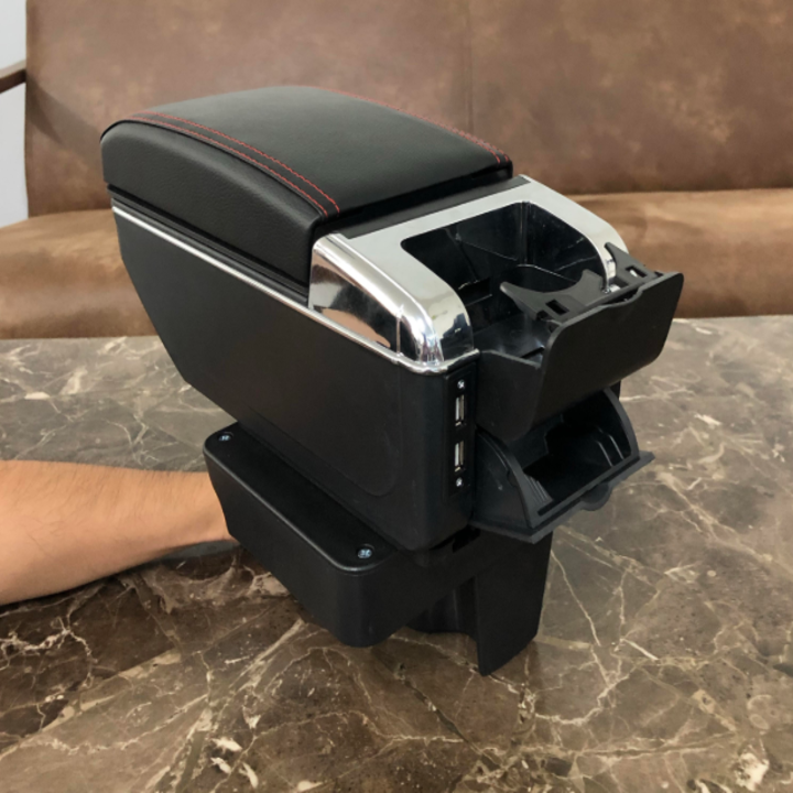 Hộp tỳ tay ô tô, xe hơi cao cấp dành cho xe Toyota Rush và Avanza tích hợp 7 cổng USB (DUSB-RSH-D)