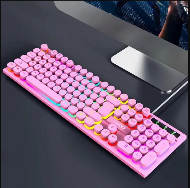 Bàn Phím Cơ T-WOLF T75 ( Trắng/Đen/Hồng) USB- Hàng Chính Hãng