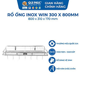 [Chính hãng Qui Phúc] Kệ úp chén đĩa inox Win treo, đáy rộng tiện lợi 6-8 tấc