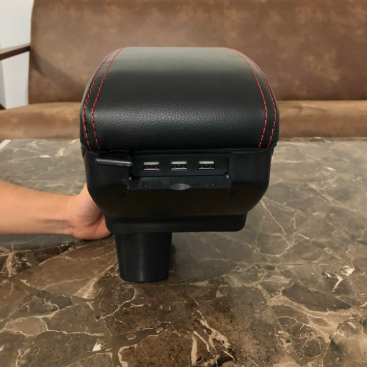 Hộp tỳ tay ô tô, xe hơi cao cấp dành cho xe Toyota Rush và Avanza tích hợp 7 cổng USB (DUSB-RSH-D)