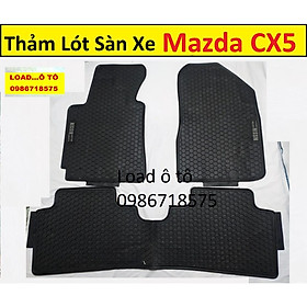 Thảm Lót Sàn Cao Su Đúc Xe Mazda CX5 2022-2018 Không Mùi, Mẫu Tổ Ong Cao Cấp