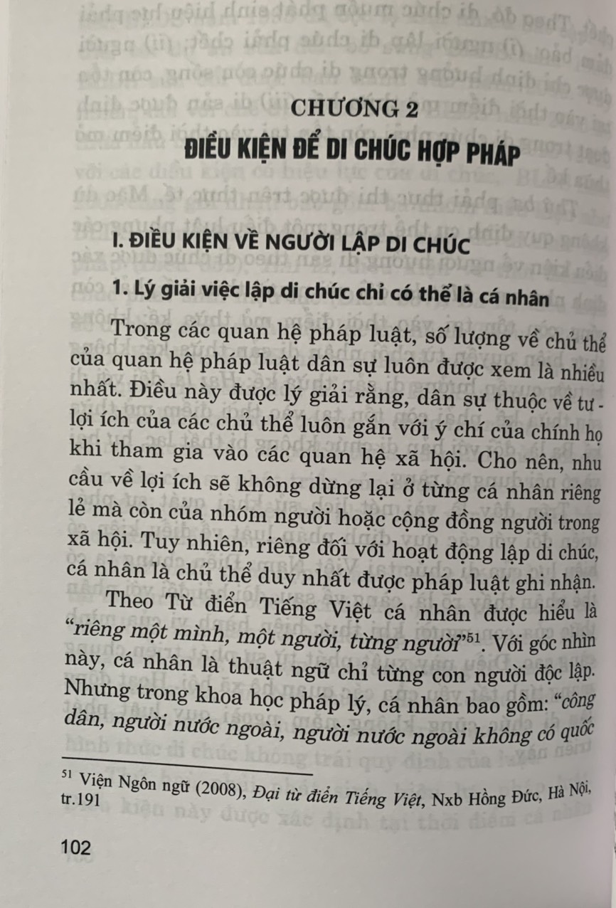 Di chúc và điều kiện có hiệu lực của di chúc